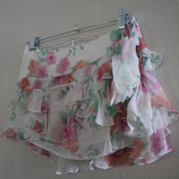 💐 NWT Vintage Abercrombie & Fitch Micro Mini Y2K Skirt Deadstock 100% Silk - Picture 4 of 16